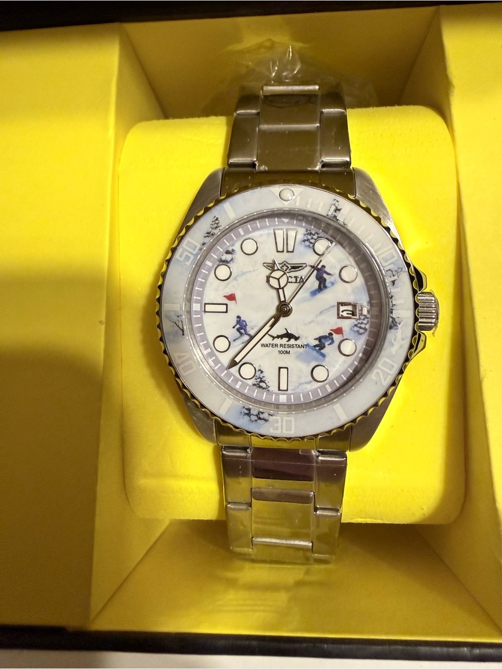 NEW Invicta Pro Diver Unisex Watch Ski/Snowboard Theme - 38mm, Steel (51068)